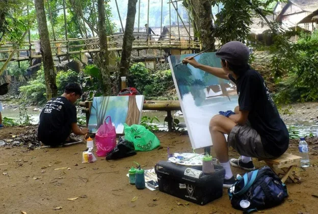 Sukses ArtVenture Territory of Gajeboh, Para Perupa Gelar Pameran Lukisan di Museum Multatuli