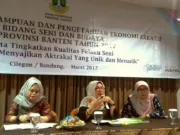 Tingkatkan Kualitas dan Variasi Atraksi di Setiap Destinasi Wisata, Dinas Pariwisata Prov. Banten Gandeng Pelaku Seni Budaya