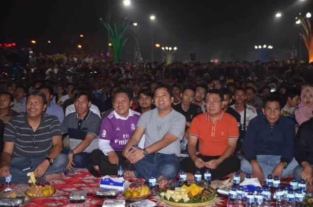 Euforia Nobar Final Champions Warga Kota Tangerang Bersama Walikota Meriah