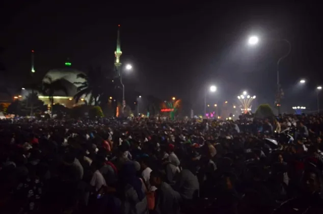 Euforia Nobar Final Champions Warga Kota Tangerang Bersama Walikota Meriah