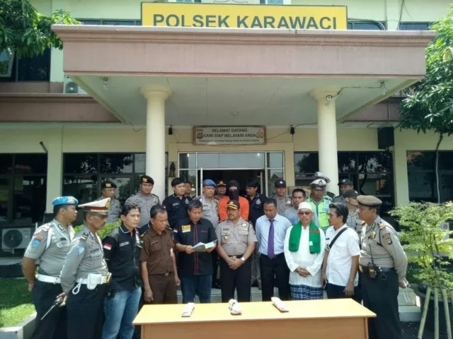 Polsek Karawaci Musnahkan Barang Bukti Ganja 155 Gram