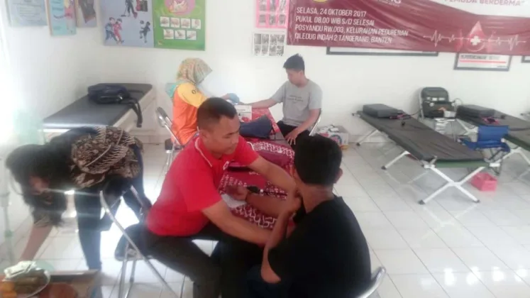 Aksi Donor Darah di Ciledung Indah Tetap Berjalan Meski Tidak Dihadiri Perangkat Desa