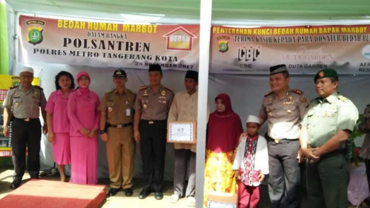 Kapolres Metro Tangerang Kota Resmikan Bedah Rumah Milik Marbot Masjid 