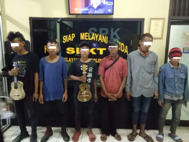 Polsek Karawaci Mengamankan Sembilan Pemuda Diduga Preman yang Meresahkan Masyarakat