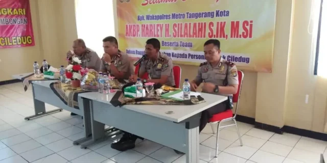 Perkuat Sinergitas Kerja, Wakapolres Metro Tangerang Kota Sambangi Mapolsek Ciledug