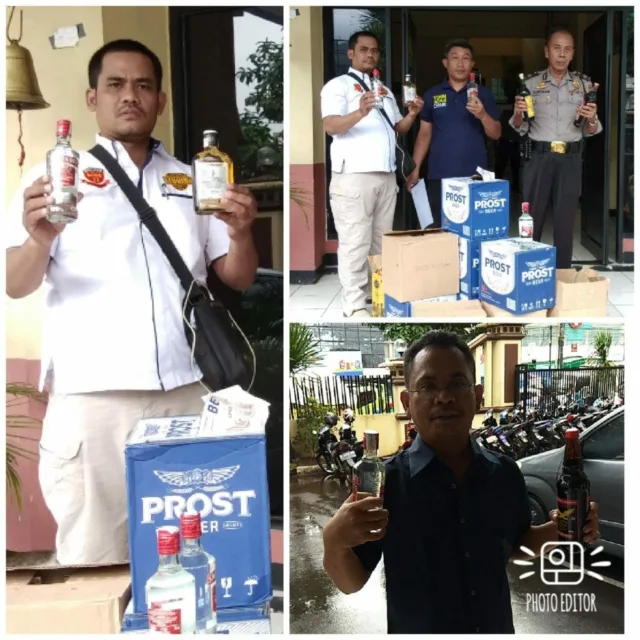 Polsek Ciledug Razia Minuman Keras