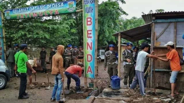 Lapak Prostitusi, di Kali Perancis Bandara Soekarno Hatta Ditertibkan Aparat Gabungan