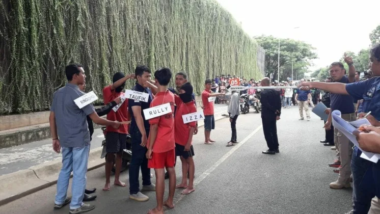 Polres Tangerang Selatan Gelar Rekonstruksi Tewasnya Taufik di Bintaro