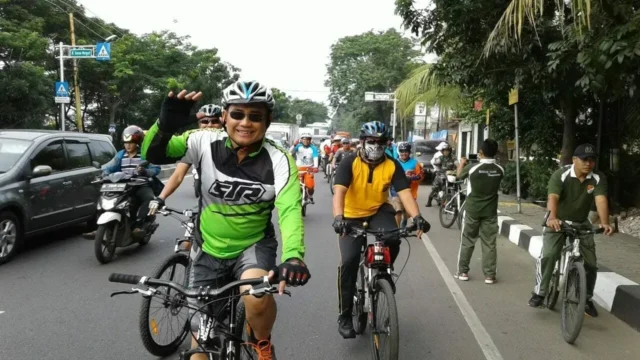 Jalin Silaturahmi, Polsek Batuceper Rangkul Tiga Pilar Gowes Sepeda Santai