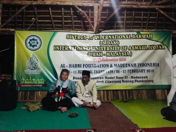 Lawatan International University of Asmaul Husna Malaysia dan Al-Harbi Foundation Padang ke Pondok Pesantren Model Noor El-Madeenah Pandeglang