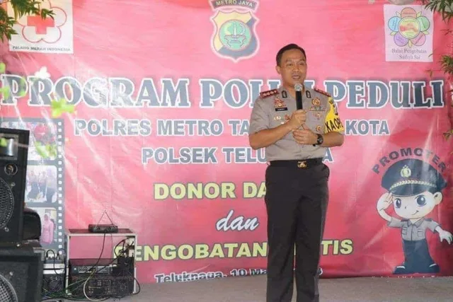 Polres Metro Tangerang Kota Gelar Pengobatan Gratis, Donor Darah dan Santunan Anak Yatim