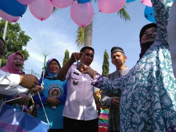 Antusias Ribuan Peserta Lomba Porseni Tingkat Paud dan TK Se-Kecamatan Karang Tengah Begitu Meriah