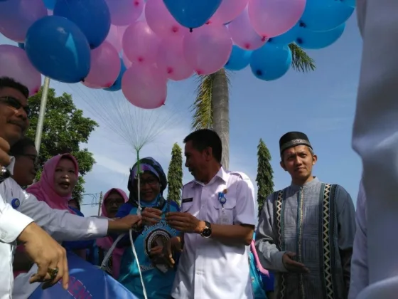 Antusias Ribuan Peserta Lomba Porseni Tingkat Paud dan TK Se-Kecamatan Karang Tengah Begitu Meriah