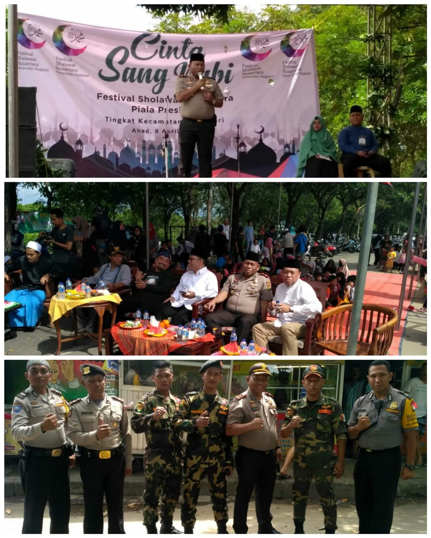 Kapolsek Neglasari Hadiri Festival Sholawat Nusantara Tingkat Kecamatan