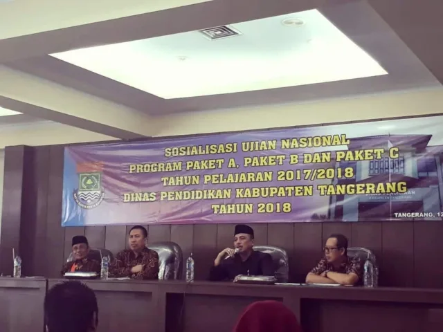 Dindik Kab. Tangerang Lakukan Sosialisasi UN Program Paket A, B dan C Tahun Pelajaran 2017/2018