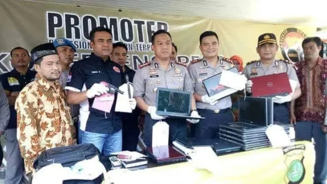 Empat Komplotan Pencuri Laptop Sekolah Diringkus Tim Resmob Polsek Batu Ceper