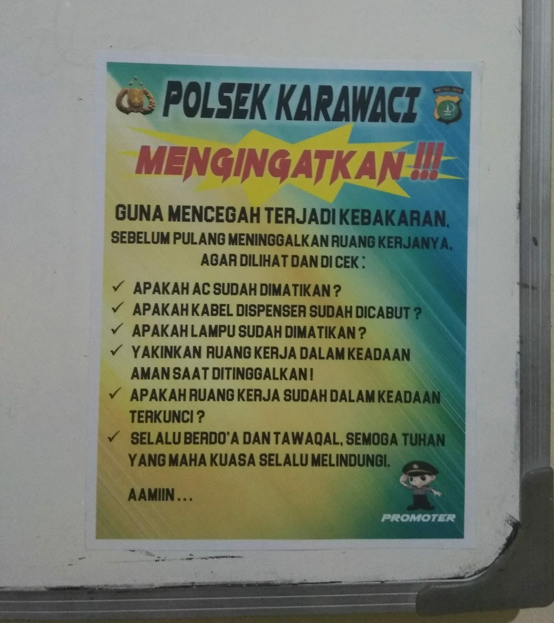 Begini Cara Kapolsek Karawaci Sosialisasi Cegah Kebakaran