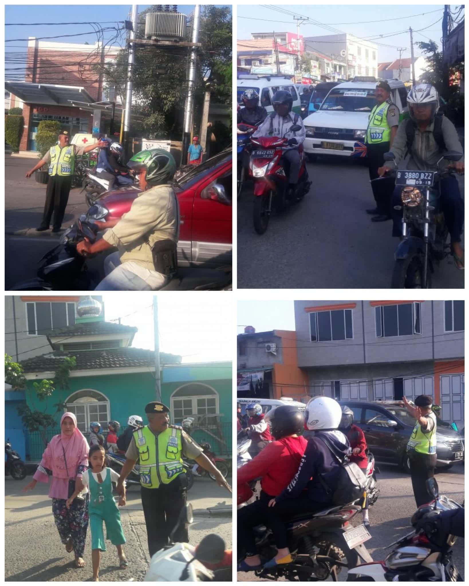 Kapolsub Sektor Palem Semi Aiptu Purwanto Awali Pelayanan Pagi Dengan Gatur Lalin