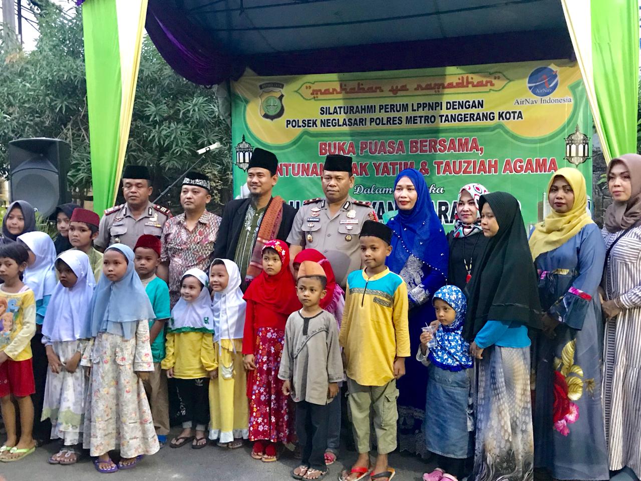 Gelar Buka Bersama, Polsek Neglasari Santuni Anak Yatim