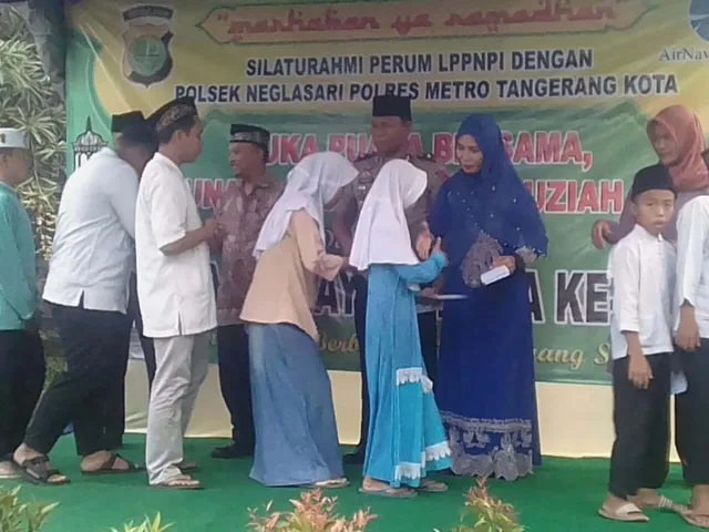 Gelar Buka Bersama, Polsek Neglasari Santuni Anak Yatim