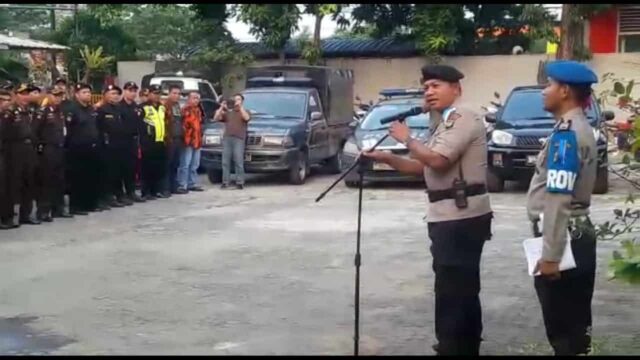 Polsek Jatiuwung Laksanakan Apel Gabungan Persiapan Pengamanan Malam Takbiran