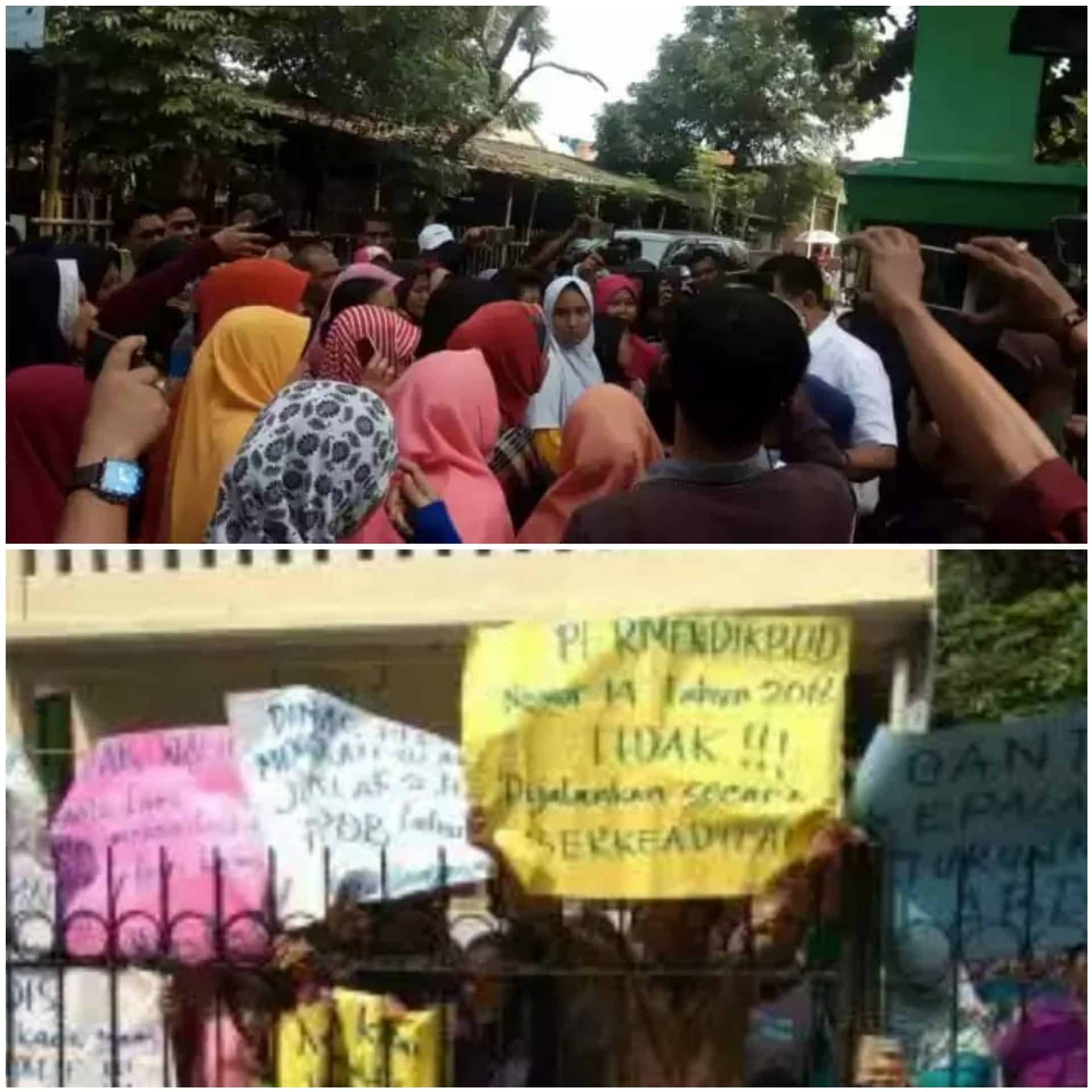 Warga Menggembok Pintu Gerbang SMPN 23 Pinang Kota Tangerang