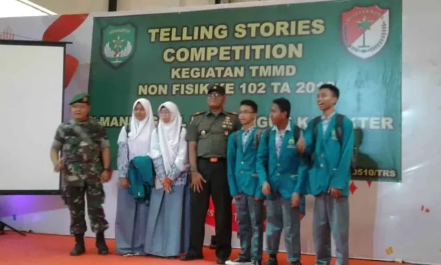 Sekitar 80 Pelajar SLA Ikuti Lomba Telling Stories Competition Dalam Giat TMMD Non Fisik