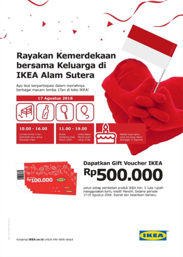 Semarakkan Hari Kemeredekaan Indonesia, IKEA Akan Gelar Lomba Kemerdekaan