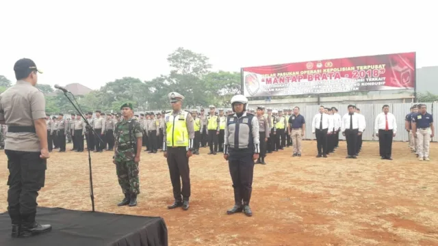 Ops Mantap Brata 2018 di Mulai,Polres Kota Tangsel Gelar Apel Pasukan