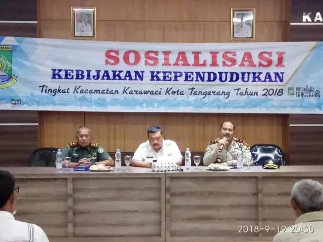 Sosialisasi Kependudukan Danramil dan Kapolsek Karawaci Ajak RT RW Aktif Jadi Yang Terdepan