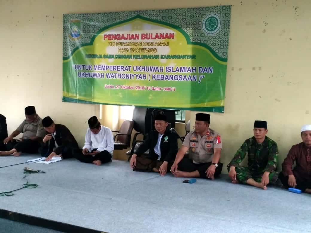 Bawa Misi Kamtibmas, Kapolsek Neglasari Hadiri Pengajian Bulanan MUI