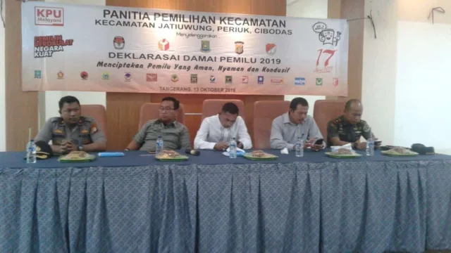 Deklarasi Damai, Polsek Jatiuwung Siap Amankan Pemilu 2019 di 3 Kecamatan