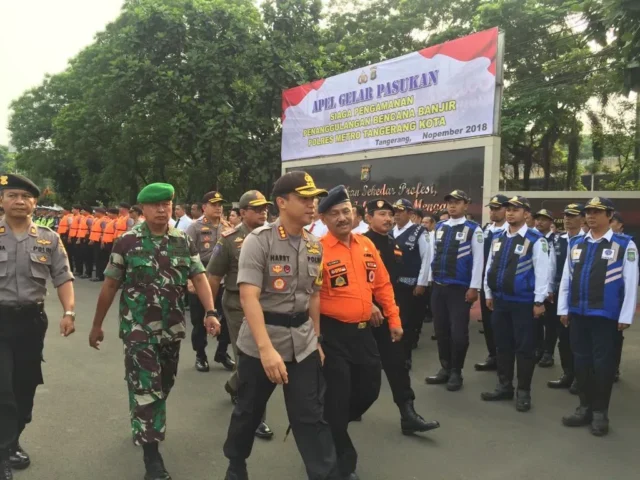 Polres Metro Tangerang Kota Gelar Pasukan Siaga Banjir