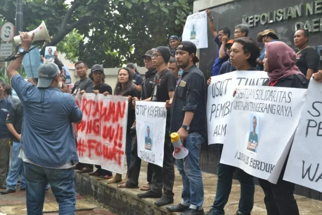 Solideritas Wartawan se Tangerang Raya, Usut Tuntas Kasus Dufi