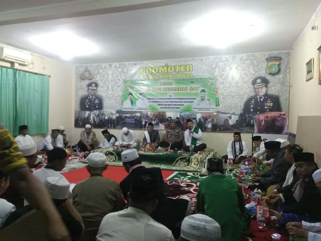 Teladani Akhlak dan Kepemimpinan Nabi, Polsek Jatiuwung Gelar Dzikir dan Tabliq Akbar