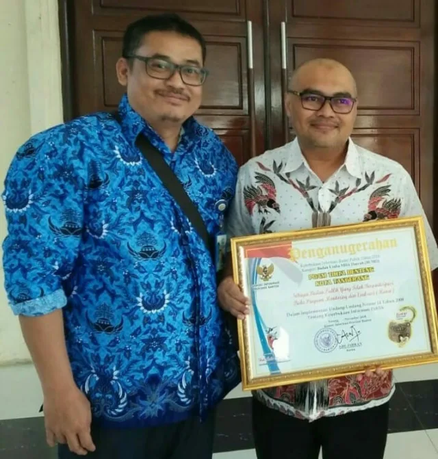 PDAM TB Kota Tangerang Raih Penghargaan Bidang KIP Prov. Banten