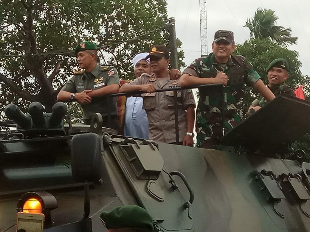 Danrem dan Danyon Ajak Wakapolsek Jatiuwung Jajal Panser Anoa