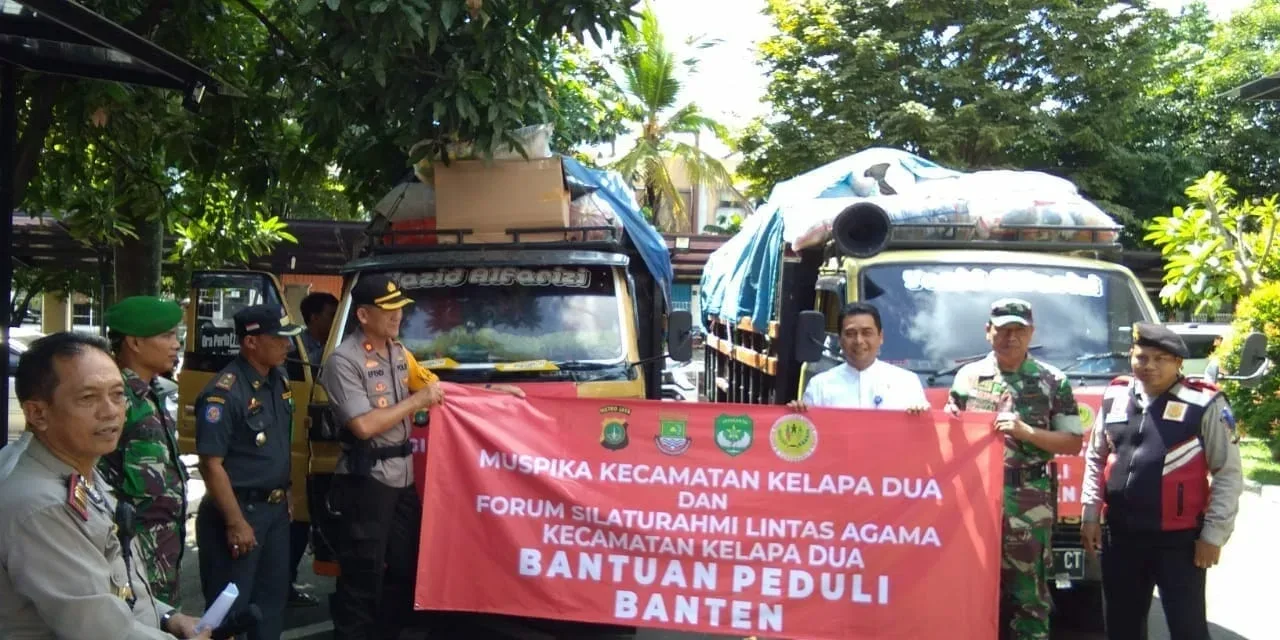 Polsek dan Muspika Kelapa Dua salurkan Bantuan