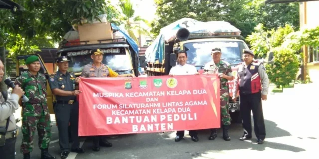 Polsek dan Muspika Kelapa Dua salurkan Bantuan