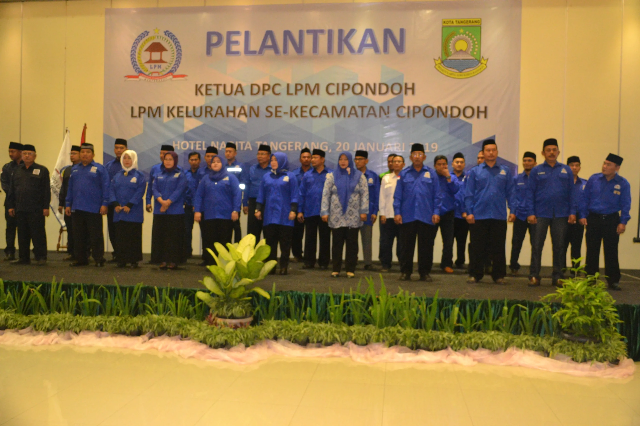 Pelantikan LPM se-Kecamatan Cipondoh, Siap Sukseskan Kampung Tematik