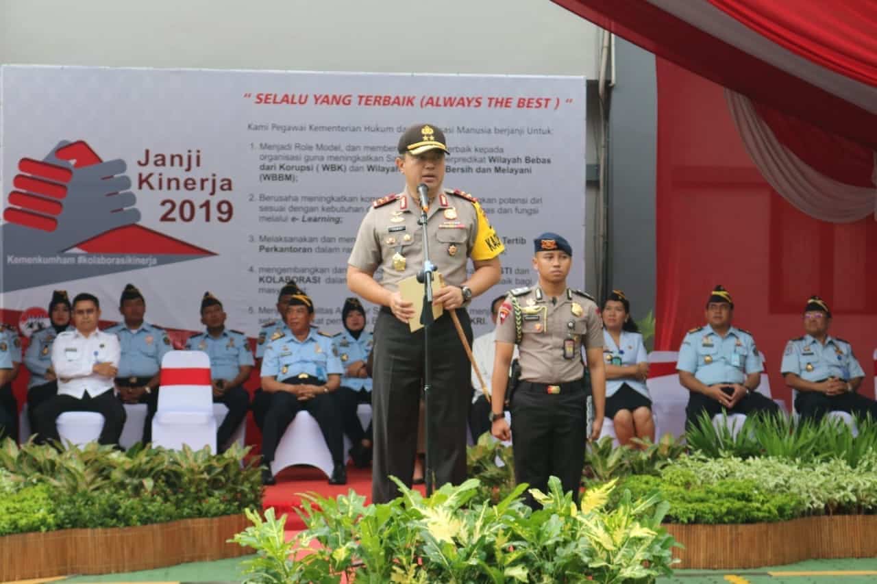 Kapolda Hadiri Janji Kinerja Kemenkumham Provinsi Banten 2019