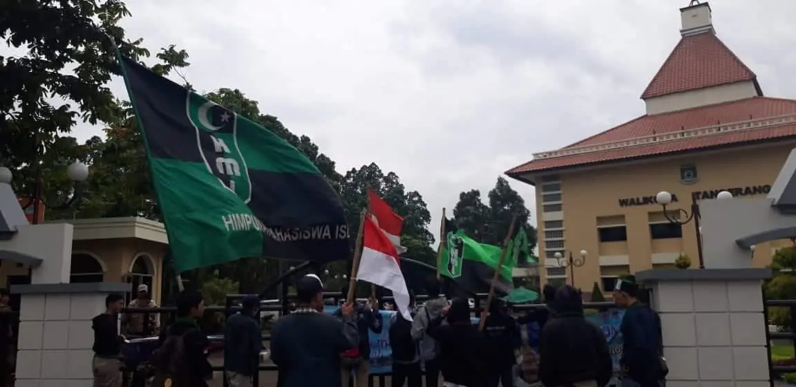 Demo HMI, Minta APBD Pemkot Tangerang Tepat Sasaran