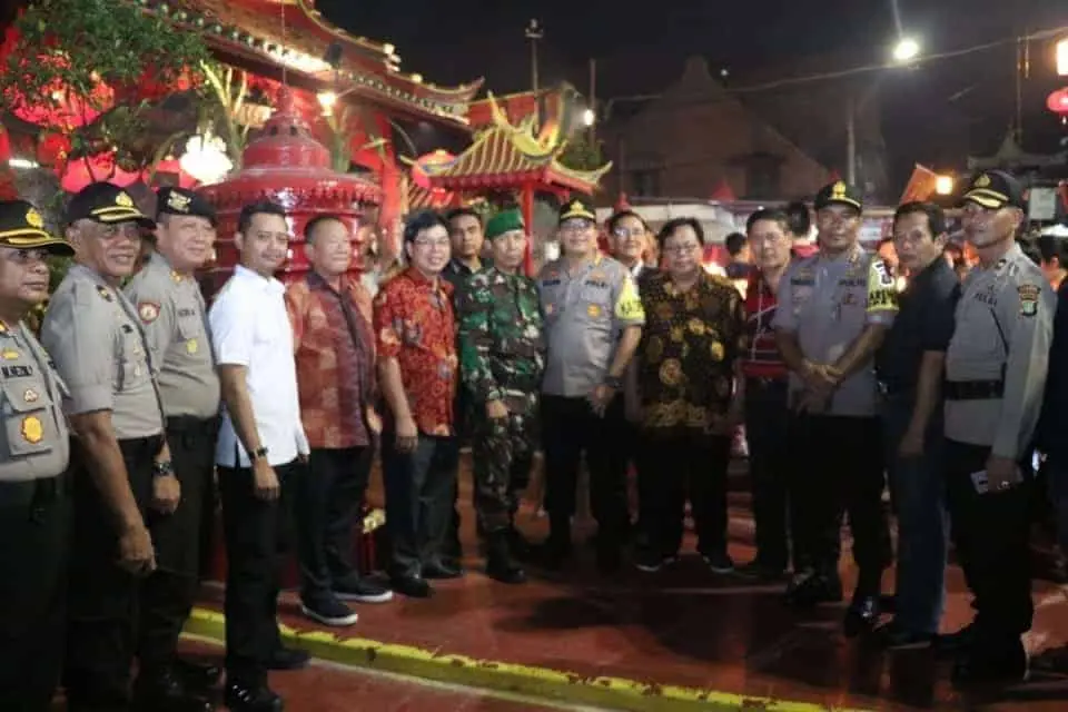 Dandim 0506 Bersama Kapolrestro Tangerang Pantau Malam Perayaan Imlek