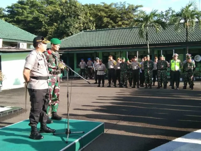 Bacakan Amanat Kasad, Kapolrestro Upacara Di Makodim 0506/Tgr