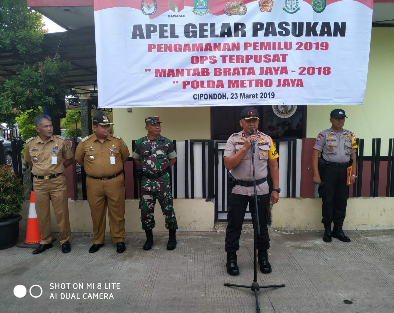 Jelang Pemilu, Polsek Cipondoh Gelar Apel Pasukan