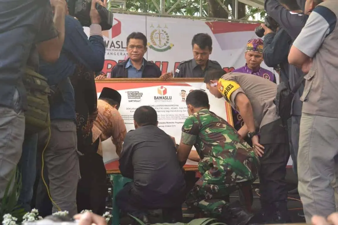 Bawaslu Deklarasi Anti Politik Uang, Hoax dan SARA di Kampung Rukun