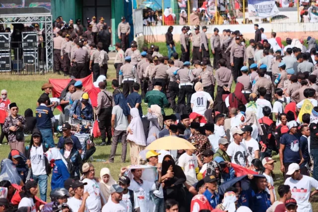 Polda Banten, Amankan Kampanye Terbuka Capres 01