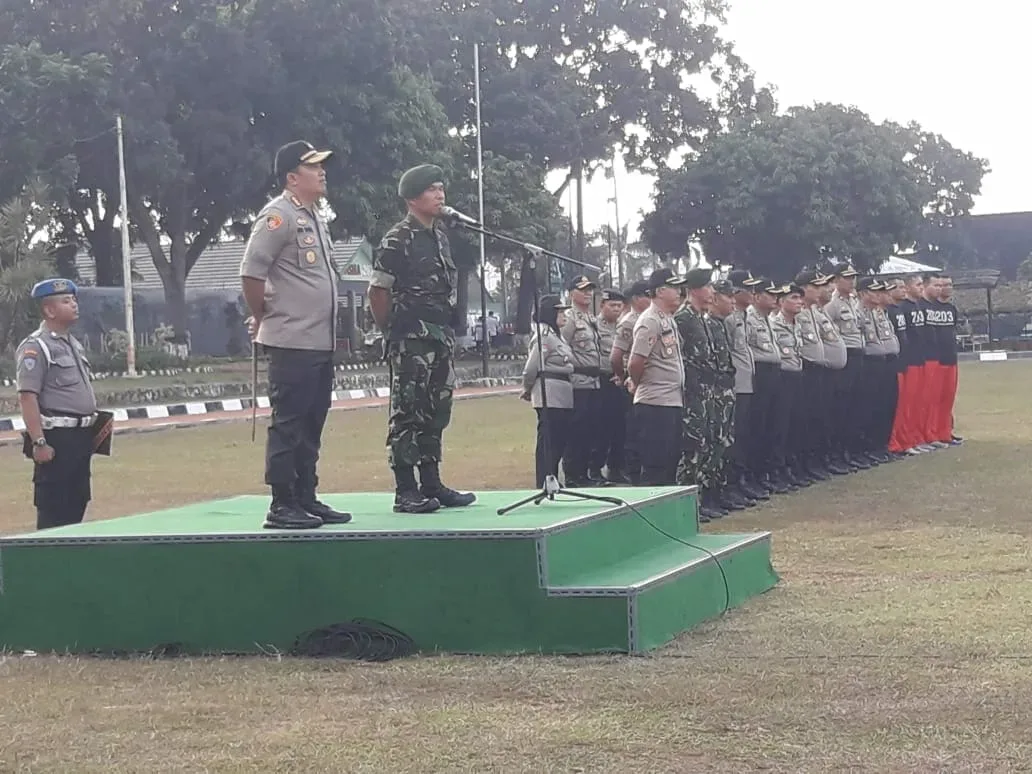 TNI-Polri Gelar Apel Sinergitas di Yonif Mekanis 203/AK