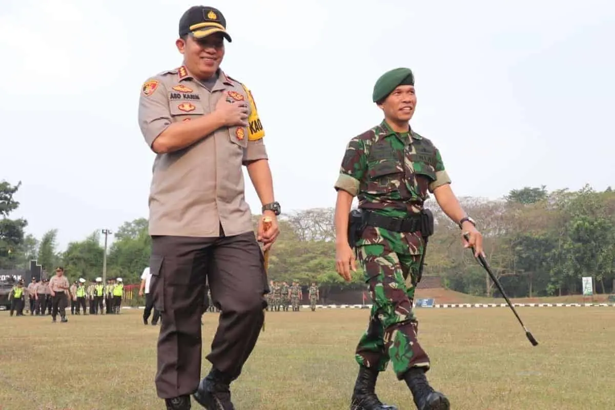 TNI-Polri Gelar Apel Sinergitas di Yonif Mekanis 203/AK