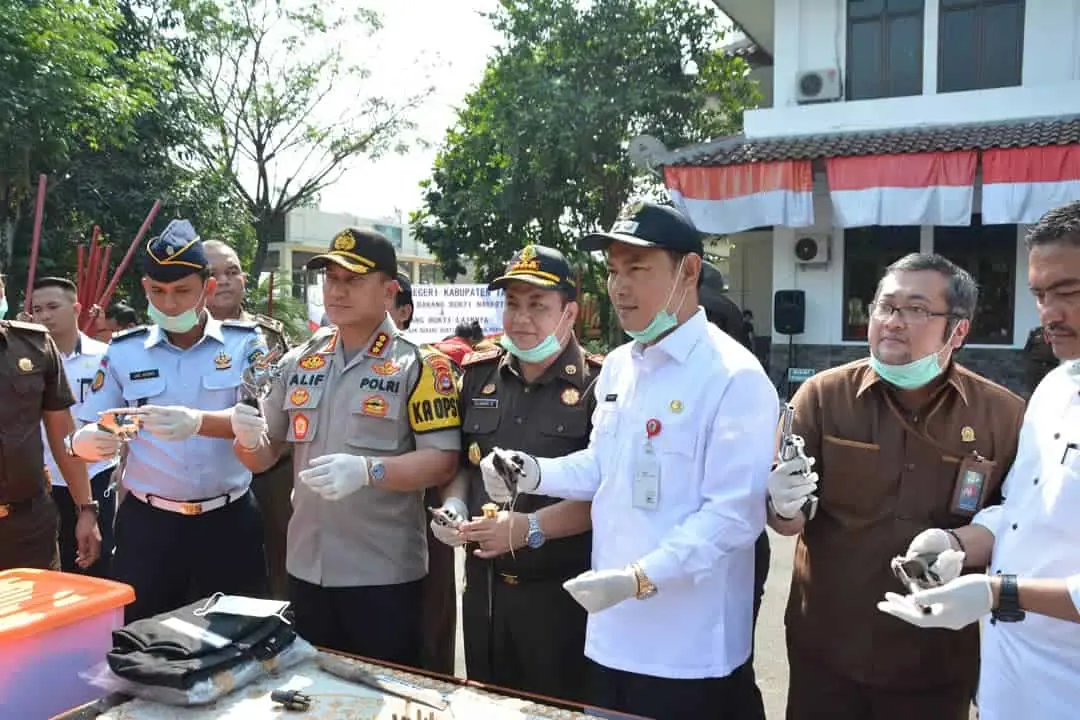 Barang Bukti Hasil Kejahatan dan Sitaan Dimusnahkan di Tangerang